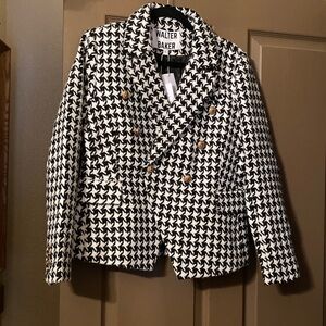 WALTER BAKER Phelps Blazer Posh Houndstooth Double Breasted Blazer/Jacket NWT